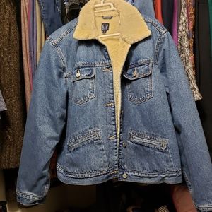 NWOT Gap Denim Women's Oversized Sherpa Jacket XXL